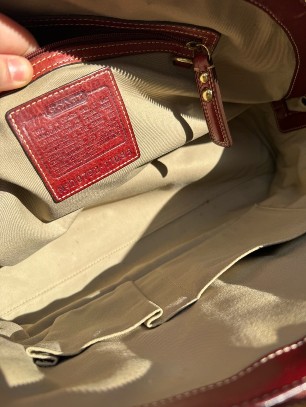 Coach Legacy Hampton Miranda Bag Burgundy 11085 Turnlock Vintage Y2K Red - Picture 6 of 6